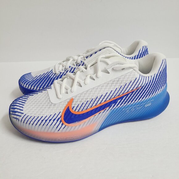 Nike Court Air Zoom Vapor 11 HC Tennis Shoes DR6966-105 Size 8 White Hyper Royal main image 5
